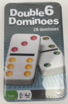 Collectors Dominoes Double Six Jumbo Color Dot 28 Shiny Dominoes New Sealed - $357.88 MXN
