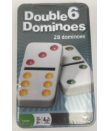 Collectors Dominoes Double Six Jumbo Color Dot 28 Shiny Dominoes New Sealed - $25.79 CAD