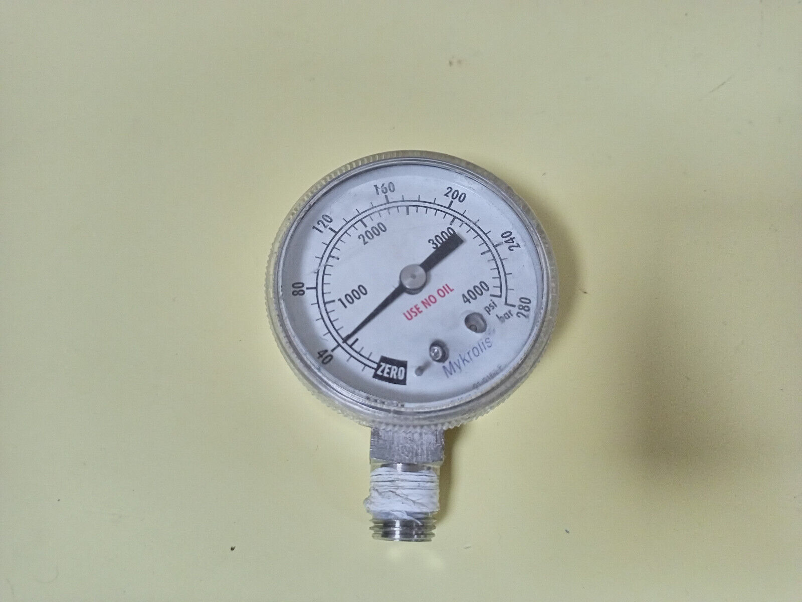 Mykroilis Zero-4000 Psi Dial Hydralic Pressure Gauge Meter Zero-280Bar - $41.70