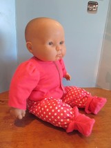 baby doll clothes 3 piece dark pink pajamas fits 20-22&quot; dolls - £15.50 GBP