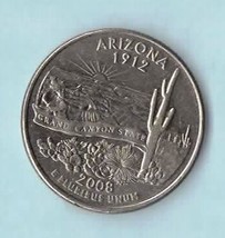 2008 D Arizona State Washington Quarter - Circulated Light  Wear - £0.99 GBP