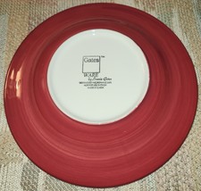 Gates Ware by Laurie Gates 9.75&quot; Red Lunch Plate Polka Dots Peppers &amp; Veg - £9.62 GBP