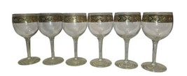 Vintage Culver Wine Glass With 22-Karat Gold Valencia Design SET OF 6 - £53.60 GBP