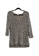Women’s J. Jill V Neck Waffle Knit Long Sleeve Cover Up Sweater Size Large - £12.84 GBP