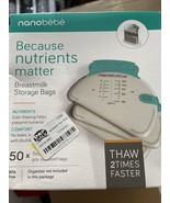 Nanobebe Breastmilk Storage Bags (50) Pre-Sterilized Bags 5 oz Size New ... - £15.52 GBP
