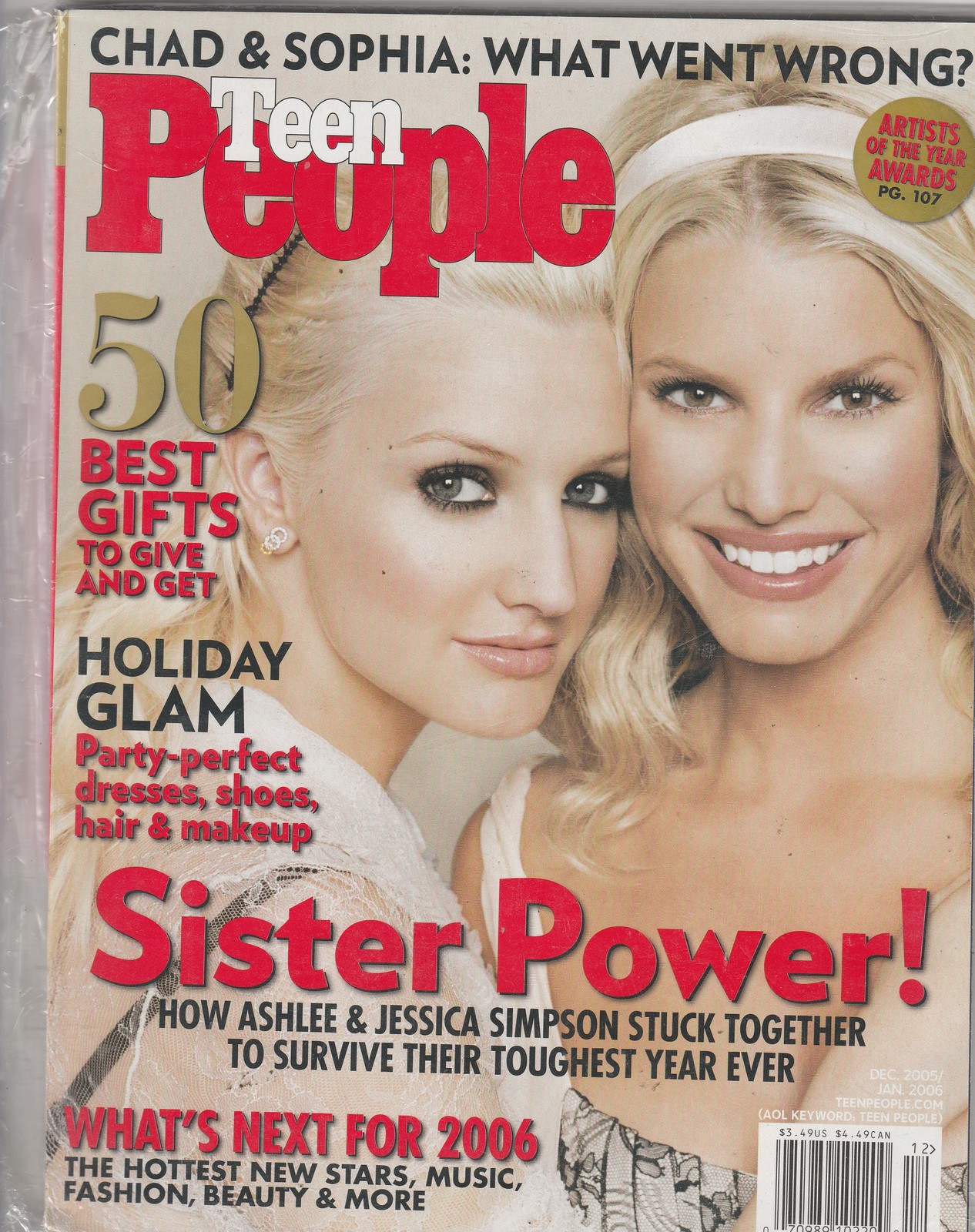 Primary image for Teen People magazine December 2005/January 2006 Ashlee & Jessica Simpson