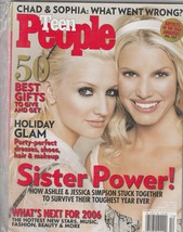 Teen People magazine December 2005/January 2006 Ashlee & Jessica Simpson - $17.75