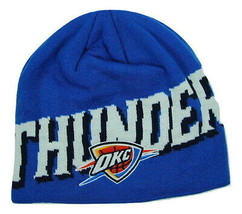 Oklahoma City Thunder OKC adidas Oversized Logo NBA Basketball Knit Hat beanie - $18.99