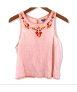 Aerie embroidered boho sleeveless top small - £14.57 GBP