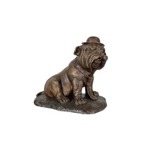 Bowler Hat Bulldog Tabletop Sculpture - $499.00