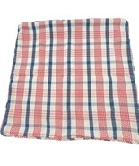 Lauren Ralph Lauren Coral Red Blue Plaid Throw Pillow Cover 20 x 20 Squa... - $33.38 CAD