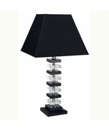 Ore International 26 Solid Crystal Table Lamp - Black &amp; Clear - €213,57 EUR