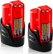 Upgrade! 2 Pack M12 3.0Ah Replacement Battery For Milwaukee 12V M12 Lithium Ion - £31.38 GBP
