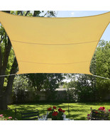 Sun Sail Shade Beige Waterproof Polyester 16.5 Ft Square Canopy Awning S... - $74.99