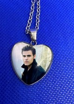 The Vampire Diaries ♡ STEFAN SALVATORE Heart Pendant Elena Gilbert Neckl... - $9.99