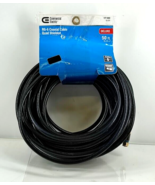 Commercial Electric Deluxe 50 ft. RG-6 Quad Shielded Coaxial Cable Black - $24.65