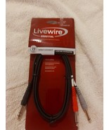 Livewire Interconnect Y-Cable 1/4&quot; TRS Male to 1/4&quot; TS Male 6 ft. Black - $180.37 MXN