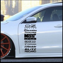 20Pcs Car Door Stickers Reflective Racing Decoration Car Kit Sponsor Stickers Se - £19.14 GBP