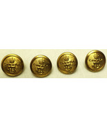 Canada Navy Crown Above Anchor Buttons Lot Of 4 Gaunt London 1/2&quot; - £7.56 GBP