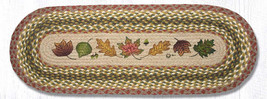 Earth Rugs OP-24 Autumn Leaves Oval Patch Runner 13&quot; x 36&quot; - £34.88 GBP