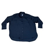Lane Bryant Black Satin Long Sleeve Button Up Blouse Shirt Plus Size 26/... - £28.38 GBP