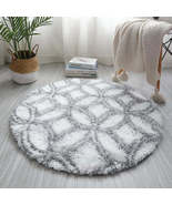 Nordic Style Tie-Dye Long Pile Area Rug (Round) - $2,345.09 MXN+