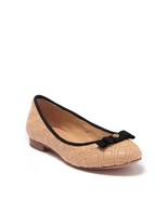 Tory Burch Marion Quiltet Ballet Flat in Light Oak Leather Sz 7.5, New! - €145,47 EUR