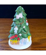 Nikco Porcelain Christmas Tree 3&quot; Figurine Christmas Village Accessory D... - £3.11 GBP