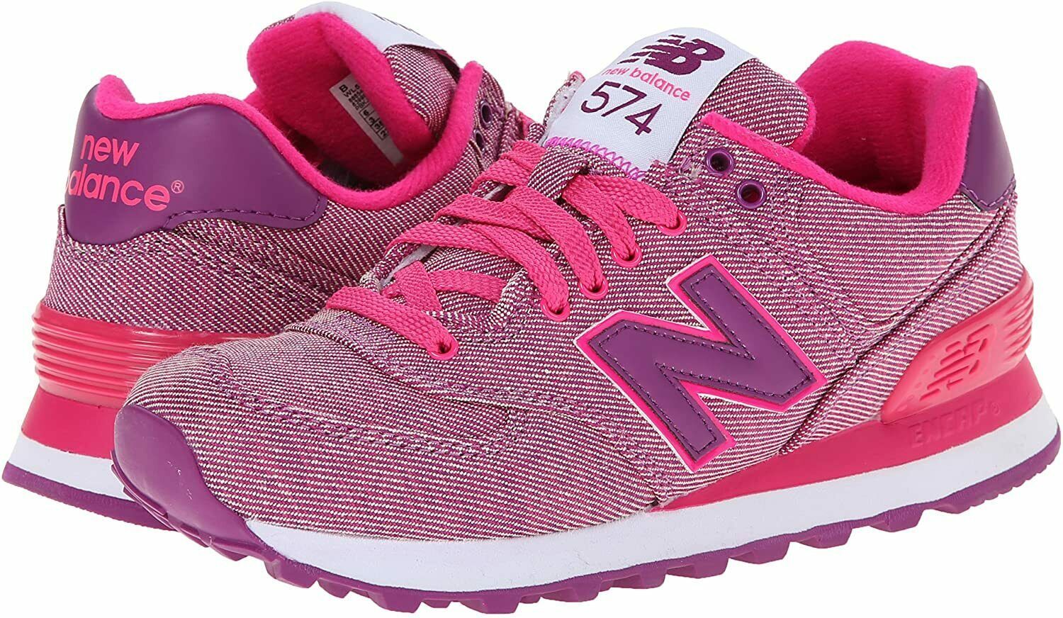 Women&#39;s New Balance WL574 Glitch Pack Sneaker, WL574GPK Multiple Sizes Pink - $79.95