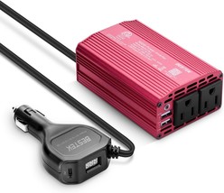 Bestek Upgraded 300W Power Inverter For Car, Inverter Dc 12V To 110V Ac - £33.78 GBP