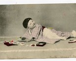 Japanese Baby Hand Colored Postcard Kyoto 1907 - £45.16 GBP