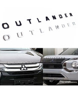 3D Front Hood Emblem For Mitsubishi Outlander Badge Letter Black /Silver... - €13,11 EUR