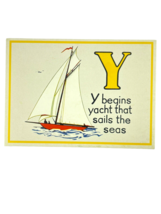 Cavallini Letter Y Framable Nursery Art 1930s Repro Alphabet Flash Card ... - $13.80 CAD