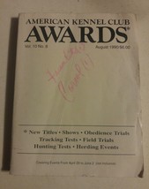 000 VTG American Kennel Club Awards Book August 1990 Vol 10 No 8 AKC - $186.21 MXN