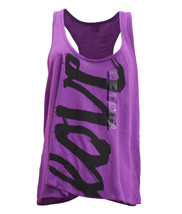 Women&#39;s Purple Love Racer Back Lightweight Beach Summer Tank Top - XL - £8.92 GBP