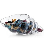 MDLUU Glass Shell Vase, 11-Inch Seashell Potpourri Holder - $27.35 CAD