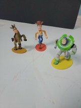 Disney Pixar Toy Story 3 BULLSEYE Woody Buzz 3&quot; Figurine PVC Cake Topper... - £2.83 GBP