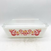 Vintage Pyrex 0503 Friendship 1 1/2 Qt Refrigerator Casserole Baking Dish &amp; Lid - £55.94 GBP