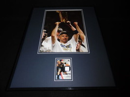 Jason Kidd 16x20 Framed Game Used Jersey &amp; Photo Display Mavericks - £63.07 GBP