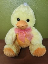 Dan Dee Collectors Choice Yellow Orange Pink Duck 12&quot; Plush Stuffed Animal Toy - £15.78 GBP