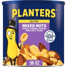 Planters Salted Mixed Nuts, Peanuts, Almonds, Cashews, Brazil, 56Oz Cani... - $667.29 MXN