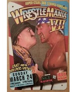 WrestleMania VII Champion Sgt. Slaughter vs. Hulk Hogan metal hanging wa... - £18.94 GBP