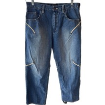 Sean John Jeans Mens sz 34 Blue Wide Leg Baggy Streetwear Skater Hip Hop Vtg Y2K - £23.06 GBP