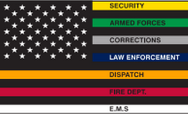 2 USA Memorial Service # 1 America First Responders CAR FLAG KNIT Nylon 12"X18" - $36.00