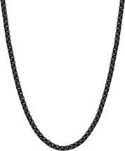 Silver Tone Box Chain for Men Mens Chain Necklaces Chain Necklace for Me... - £25.96 GBP