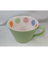 Starbucks Creamsicle Coffee Mug Cup 12 Oz Green Circles - £8.70 GBP