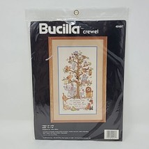 Bucilla Tree of Life Animals Crewel Kit 1990 NIP 10x18 Embroidery 40497 - £19.77 GBP