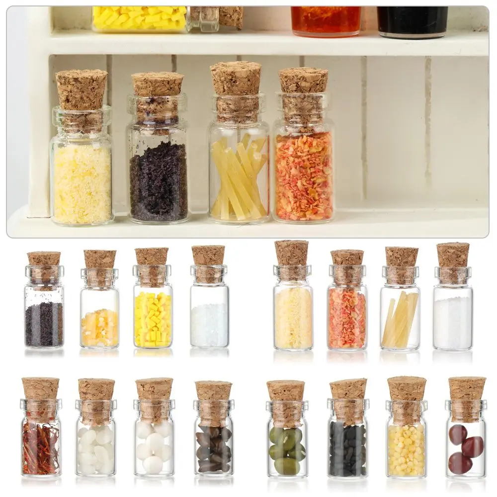 4PCS Miniature Spice Bottle Dollhouse Kitchen Toy Mini Seasoning Jar Dolls - £6.69 GBP+