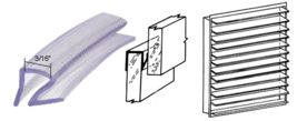 CRL Clear Jalousie and Louver Slat Vinyl - 36 ft - $37.95