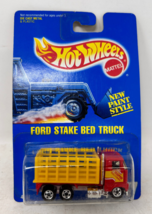 Vintage Hot Wheels Blue Card #237 Ford Stake Bed Truck Basic Wheels - $5.65
